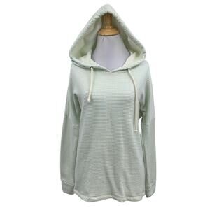 O'Neill Sweatshirt Womens S Small Mint White Striped Hooded Drawstring Pullover